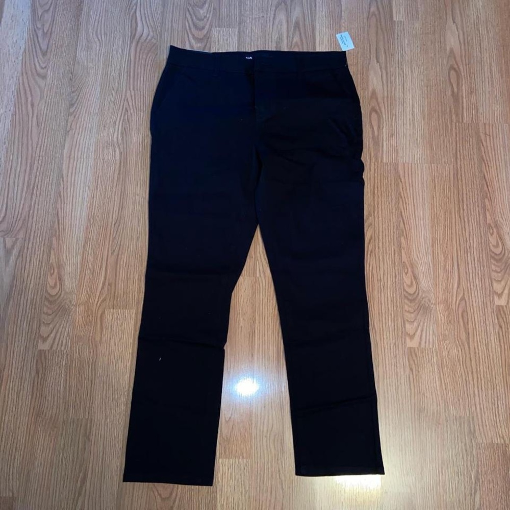 black slim taper pants